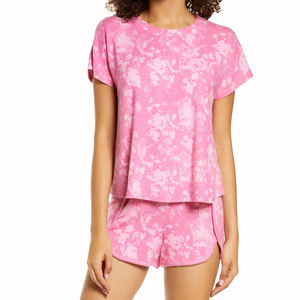 Wholesale 100% Cotton O-Neck <b>Tie</b> <b>Dye</b> Short <b>Set</b> Custom Color Screen Print Casual Short Sleeves Tracksuits 2 Pieces Gym Use Made - Product Image 3