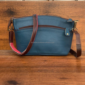 กระเป๋าสะพายพาดลำตัวหนังรีไซเคิลสำหรับผู้หญิงกระเป๋าถือความจุขนาดใหญ่หรูหราทำจากหนังสีสันตะวันตก - Product Image 2