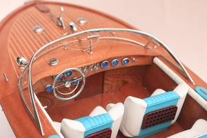 เรือริวา อควารามา ตัวเรือไม้ธรรมชาติ - เรือจำลองไม้ทำมือ - Product Image 6