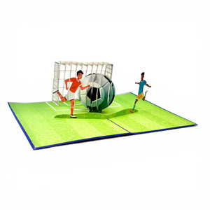 Cartes 3D Origami Colorées de Haute Qualité du Vietnam : Terrain de Football et Stade – Créations en Papier - Product Image 6
