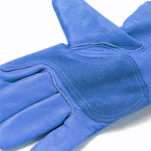 Guantes de Trabajo de Alta Visibilidad para Jóvenes, Color Azul, Cuero Vacuno Ecológico, Protección de Seguridad para Soldadura - Product Image 5