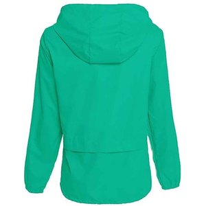 Hooded <b>Windbreaker</b> Jacket Color Blocking Gray <b>Black</b> Zipper Closure Casual Lightweight Unisex Spring Outerwear - Product Image 5