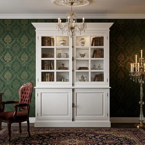 Armoire Riolet Antique en Bois de Teck Massif Premium, Écologique et Durable, Vitrine Élégante avec Verrou Crémoné, Style Provincial Français de Luxe - Product Image 4