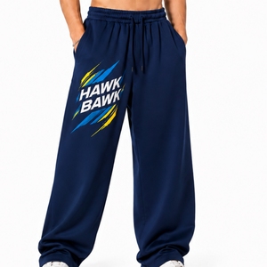 Men's Wide Leg Casual <b>Summer</b> Sweat PantElastic Waist Drawstring Casual Loose Fit <b>Trousers</b> Casual Bottoms Daily Casual <b>Trousers</b> - Product Image 1
