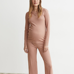 Hot Sale Factory Price Women's 100% Silk Solid <b>Pyjamas</b> Set with Front Logo Casual Night Dress - Product Image 1