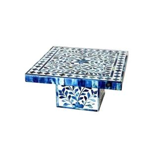 Support de gâteau de table fait main indien de luxe outils de gâteau de qualité supérieure en incrustation d'os et de nacre uniques - Product Image 2