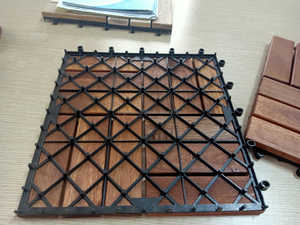 Azulejos de madera de Acacia para interior/exterior, suelo de madera, adecuado para sala de estar, jardín, balcón, etc. - Product Image 2