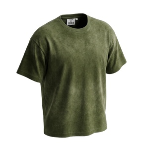 T-shirts unisexes surdimensionnés en coton 100% lourd (280 g/m²) pour streetwear, personnalisables, vierges, teints, respirants, vente en gros - Product Image 4