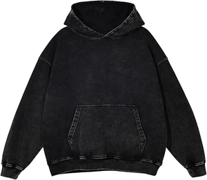Mens <b>Hoodies</b> Vintage Oversized Hoodie Acid Wash <b>Couples</b> Cotton Pullover <b>Hoodies</b> for Men Streetwear Sweatshirts - Product Image 2