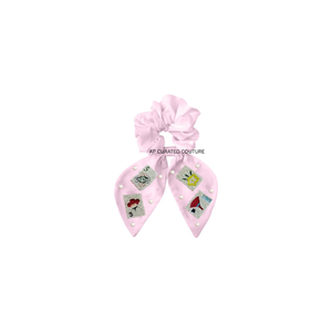 Accesorio para el Cabello con Cuentas Bordadas a Mano, Diseño de Fichas de Mahjong, Tela de Algodón Rosa, Diseños Personalizables - Product Image 6