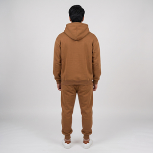 Nouvel ensemble de survêtement pour homme en molleton épais 100 % coton respirant, à capuche, décontracté, pour sports d'hiver, design personnalisable, vente en gros - Product Image 6