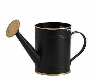บัวรดน้ำโลหะสีขาวเคลือบทอง ทนทานสำหรับใช้ทำสวน - Product Image 6
