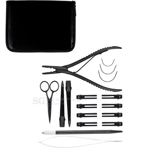 Kit de Herramientas Quirúrgicas Saar Global para Extensiones de Cabello, Alicates Metálicos, Tijeras, Juego de Pinzas para Instalación y Remoción - Product Image 3