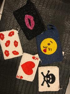 Monedero con Cierre, Monedero de Cuentas Hecho a Mano con Anillo Desmontable para Guardar Dinero y Tarjetas en Días de Partido - Product Image 5