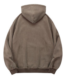 Sweat-shirt à capuche surdimensionné en coton épais French Terry pour homme, style vintage délavé, tie-dye 3D, délavé à l'acide, teint uni, vente en gros 2026 - Product Image 5