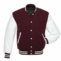 Blousons universitaires d'hiver élégants et personnalisés pour hommes en laine Melton, style urbain, avec capuche, imperméables, réversibles et en cuir écologique, vente en gros