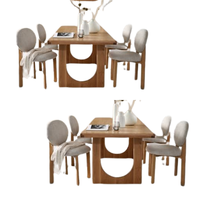 Anpassbares Design Modernes Massivholz Luxus-Esszimmer-Set für Hotels und Restaurants Direkt vom Hersteller in Foshan