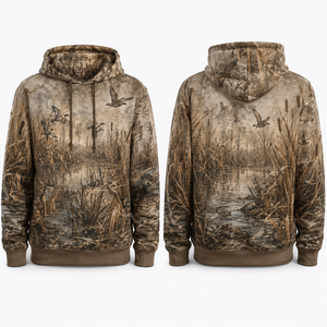 Sudadera con Capucha de Camuflaje para Hombre, Ropa de Caza, Chaqueta de Poliéster Transpirable que Absorbe la Humedad, Ropa de Verano para Exteriores - Product Image 1