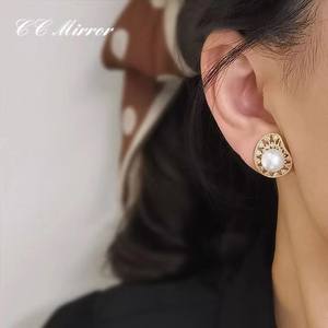 Delicate and Luxurious Fresh Water <b>Pearl</b> Earrings 8-9mm <b>Lotus</b> Leaf Mantou Beads Exquisite Jewelry - Product Image 4