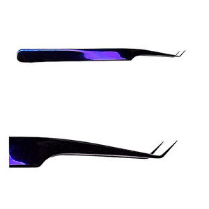 Pinzas para Pestañas DANTRIC IMPLANTS CM-543 de Acero Inoxidable de Precisión con Punta Lisa de 10 mm, Duraderas, con Recubrimiento Morado para Uso en Cejas - Product Image 4