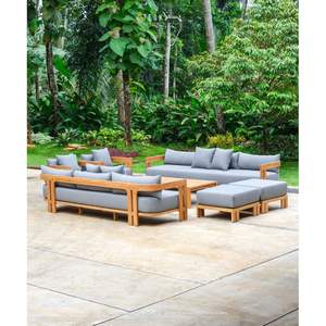 ชุดเฟอร์นิเจอร์ระเบียง โซฟาไม้สัก สำหรับกลางแจ้ง ผลิตในอินโดนีเซีย - Product Image 1