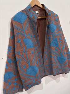 Chaqueta de Terciopelo Bordada Estilo Bohemio, Chaqueta con Bordado Suzani, Chaqueta de Invierno para Mujer, Chaqueta Suzani en Oferta - Product Image 3