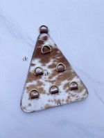 Op maat gemaakte handgemaakte messing echt rundleer luxe sjaal- en doekhouder wandhaak keukenhanddoekorganizer hangend