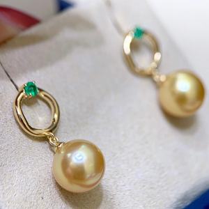 925 Pure Silver Natural Grey Pearl Earrings 9-10MM <b>Strong</b> Light Round Basic Flawless Basic Flawless Wear with Gift <b>Box</b> - Product Image 3