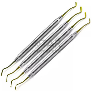 Juego de 4 Instrumentos Dentales de Titanio Dorado para Rellenos de Composite, Herramientas Restauradoras de Calidad Premium, Venta al Por Mayor de Fábrica - Product Image 1