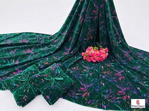 Designer Foil Printed Velvet Fabric Luxury Fashion Dresses Apparel Garments Home Decor Custom OEMODM Textile - Product Image 4