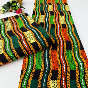Nigeria Custom African Wax Print Cotton Fabric for Shirts Bags Clothing Crafts and Fashion with OEM Service by Hitjem Export - Product Image 1