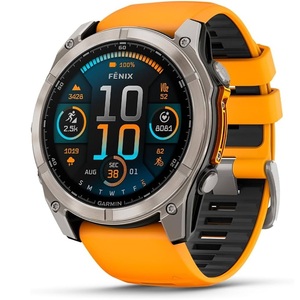 มีจำหน่ายแล้ว Garmin Fenix 8 - นาฬิกาสมาร์ทวอทช์ GPS หน้าจอ AMOLED ขนาด 51 มม. รุ่น Sapphire Multisport สีไทเทเนียมสีส้ม - Product Image 1