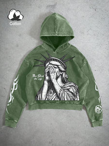 Sudadera con capucha para hombre, corte holgado, estilo casual, ropa de calle, para gimnasio, tejido grueso, precio económico, venta al por mayor, OEM, personalizado - Product Image 3