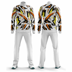 Conjunto Deportivo Estampado de Dos Piezas con Chaqueta y Pantalones con Diseño Gráfico, Tejido Transpirable para Entrenamiento, Running y Fitness - Product Image 1