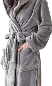Cotton Waffle Style Plus Size Embroidered Bathrobe for Adult Couples Absorbent Hotel Home Wear Spring Thermal Wholesale - Product Image 5