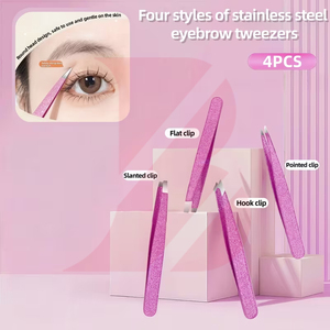Pinzas de Acero Inoxidable Ecológicas con Diseño Personalizado para Salón de Belleza, Pinzas Multifuncionales para Cejas - Product Image 2