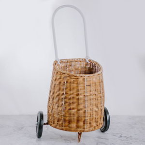 Sac à roulettes pour enfants, panier en rotin pour poussette, panier à roulettes pour enfant avec poignée, prix le plus bas - Product Image 6