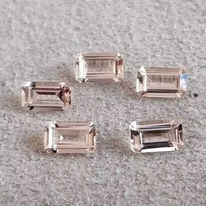 พลอยมอร์แกไนต์สีพีชธรรมชาติทรงเหลี่ยมเจียระไนสำหรับทำเครื่องประดับ แหวน จี้ ราคาขายส่ง ขนาด 4 มม. 6 มม. - Product Image 3