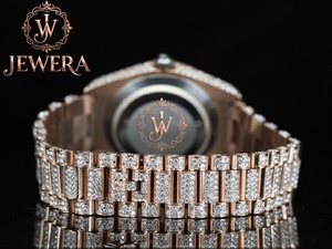 Reloj Analógico de Diamantes de Acero Inoxidable Moderno Mossinate de la Mejor Calidad, Cristal Resistente a los Arañazos, Movimiento Mecánico Automático, Lujoso y Moderno - Product Image 2