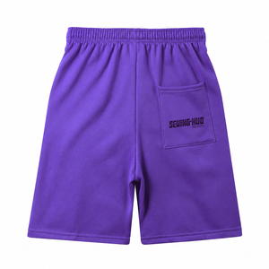 Shorts en molleton éponge personnalisés pour hommes, taille élastique, respirants, séchage rapide, poids lourd, pour l'exercice, les voyages et l'usage quotidien. - Product Image 2