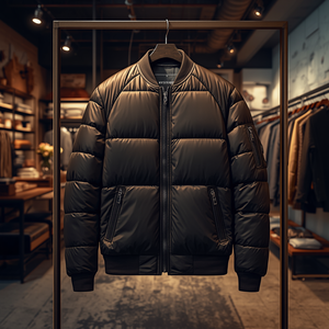 Veste d'hiver pour homme en coton avec rembourrage en polyester, fermeture éclair sur le devant, chaude, décontractée, avec design personnalisé OEM - Product Image 4