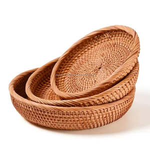 Cesta de Almacenamiento de Ratán Natural Barata al por Mayor, Cesta Rústica Multifuncional Tejida a Mano para Almacenamiento y Organización del Hogar - Product Image 1