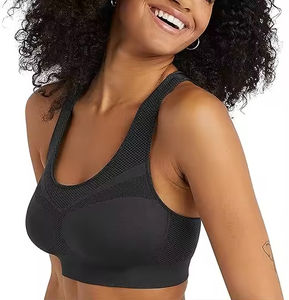 Women's Breathable High Support Backless Sports Bra for Gym Fitness Slim Fit Yoga Workout with Front Logo Washed Technique - Product Image 1