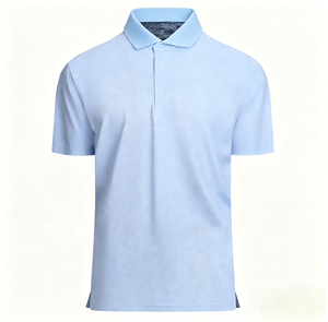 Camisa de Hombre de Manga Corta, Color Azul Claro, Sólida, Transpirable, de Secado Rápido, Estilo Casual de Negocios, para el Trabajo Diario, Tejido de Poliéster/Algodón - Product Image 1