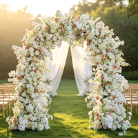 Guirlande de fleurs artificielles réaliste en soie rose pour arche de mariage, faite à la main, pour décoration de scène de fiançailles