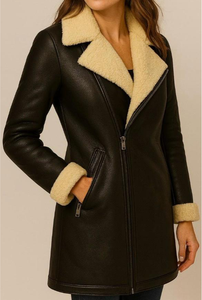 Chaqueta de Cuero de Alta Calidad para Hombre, Cuello Alto, Logotipo Frontal, Ropa de Invierno, Forro de Nailon/Cotton Transpirable y Térmico - Product Image 3