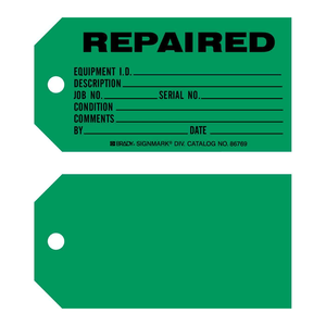 Équipement de réparation flexible Brady I.D. Étiquette de production pour la maintenance des équipements - Product Image 1