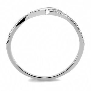 Anello in Acciaio Inossidabile Lucidato DA263 con Zirconi Cubici di Grado AAA - Piatti e Stoviglie - Product Image 3