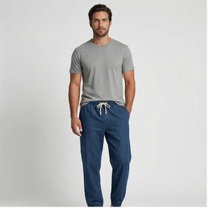 กางเกงผ้าฝ้ายสีน้ำตาลปอปลินสำหรับผู้หญิงกางเกงขากว้างสำหรับผู้หญิงกางเกงฤดูหนาวใส่สบายโลโก้ตามสั่ง - Product Image 1