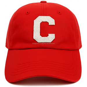 Elite Handmade Beaded Cap Custom Embroidered Cotton Durable European-American Style Fashion Streetwear Sports Logo Unisex - Product Image 3